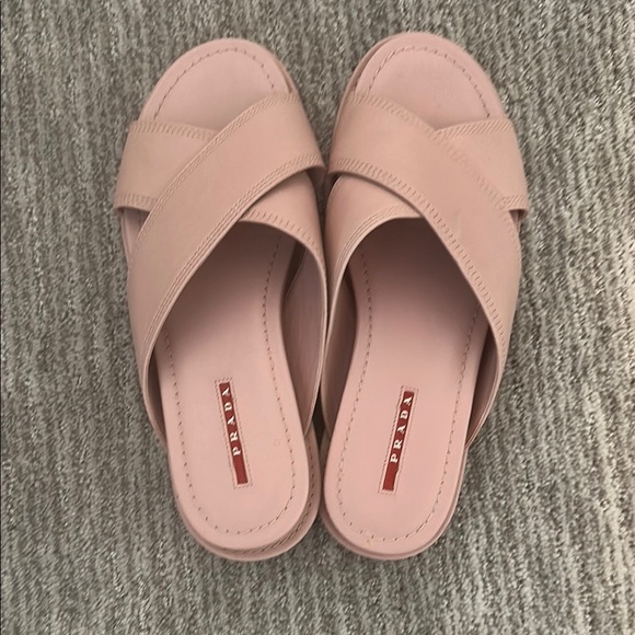 Prada Pink Sandals Minimalist Design - Picture 1 of 4